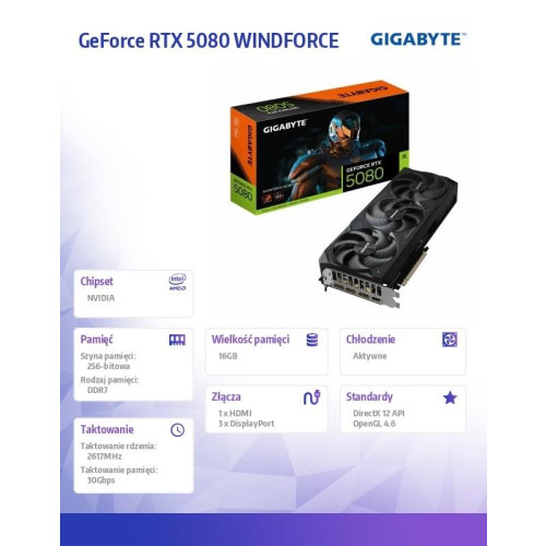 Karta graficzna GV-N5080WF3OC-16GD GV-N5080WF3OC-16GD-16390564