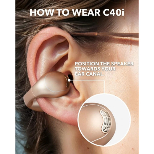 Słuchawki bezprzewodowe Soundcore C40i Bluetooth złote-16390740