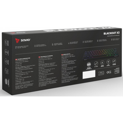 Klawiatura mechaniczna BLACKOUT X2 OUTEMU Brown, Hot Swap-16391104
