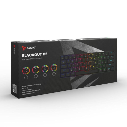 Klawiatura mechaniczna BLACKOUT X2 OUTEMU Peach Silent, Hot Swap-16391125