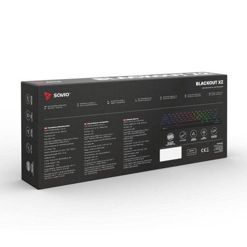 Klawiatura mechaniczna BLACKOUT X2 OUTEMU Red, Hot Swap-16391148