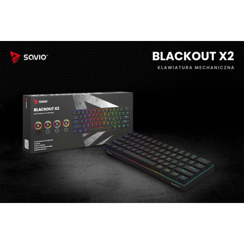 Klawiatura mechaniczna BLACKOUT X2 OUTEMU Red, Hot Swap-16391149