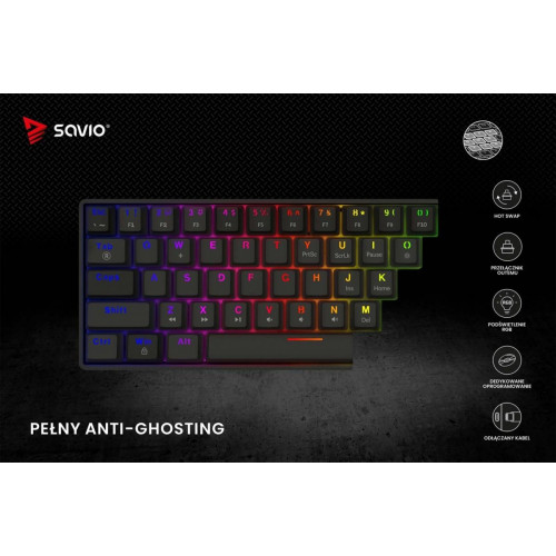 Klawiatura mechaniczna BLACKOUT X2 OUTEMU Red, Hot Swap-16391150