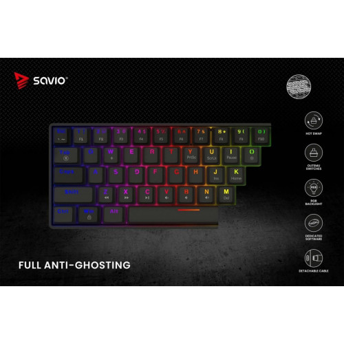 Klawiatura mechaniczna BLACKOUT X2 OUTEMU Red, Hot Swap-16391157