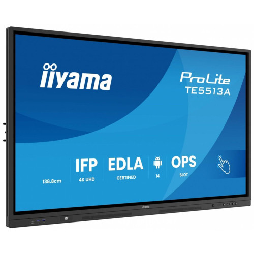 Monitor 55 cali TE5513A-B1AG INFRARED,40pkt,IPS,4K,7H,450cd/m2, WiFi,USB, ANDROID 14, Google EDLA,2x20W, UCHWYT CIE