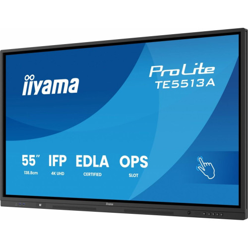 Monitor 55 cali TE5513A-B1AG INFRARED,40pkt,IPS,4K,7H,450cd/m2, WiFi,USB, ANDROID 14, Google EDLA,2x20W, UCHWYT CIE