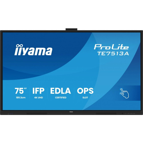 Monitor 75 cali TE7513A-B1AG INFRARED,40pkt,IPS,4K,7H,450cd/m2, WiFi,USB, ANDROID 14, Google EDLA,2x20W, UCHWYT CIE