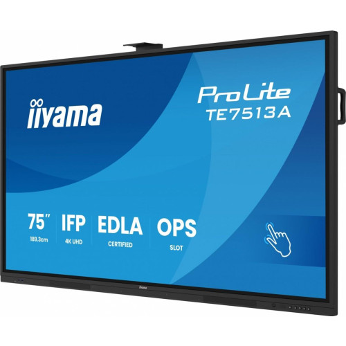 Monitor 75 cali TE7513A-B1AG INFRARED,40pkt,IPS,4K,7H,450cd/m2, WiFi,USB, ANDROID 14, Google EDLA,2x20W, UCHWYT CIE