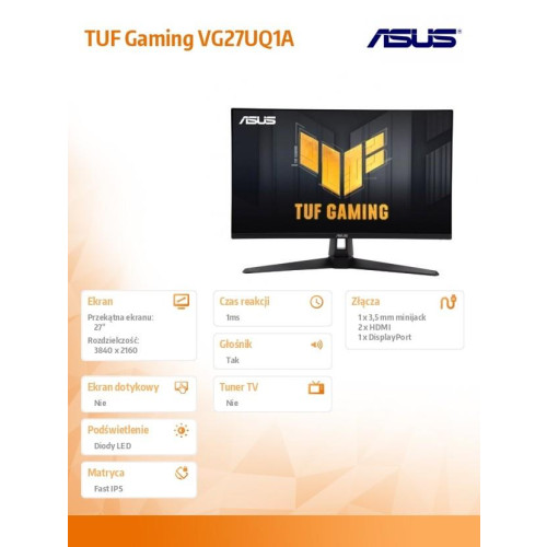Monitor 27 cali VG27UQ1A 4K F-IPS 160Hz HDMI DP-16393413