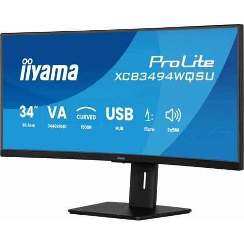 Monitor 34 cali XCB3494WQSU-B1 VA,UWQHD,1500R,2xHDMI,DP,2xUSB,2xUSB-C-16394566