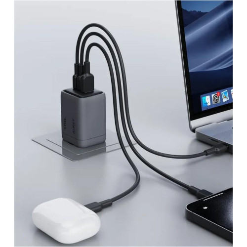 PA-C5 ładowarka sieciowa 3xUSB (2xUSB-C i 1xUSB-A) 100W 5A QC5.0 PD3.0 AFC PPS FCP SCP-16394902