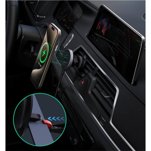 HD-MC13 ładowarka samochodowa bezprzewodowa Qi2 15W 3A + kabel USB-C-16394913