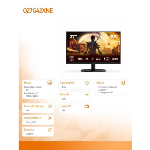 Monitor Q27G42XNE 27 cali Fast VA 180Hz HDMIx2 DP-16395111