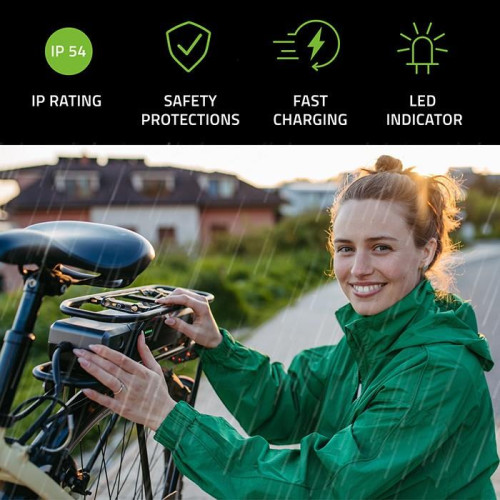 Ładowarka do roweru skutera elektrycznego 36V | 42V | 2A | 5.5*2.5 + wodoodporna + kabel zasilający-16395481