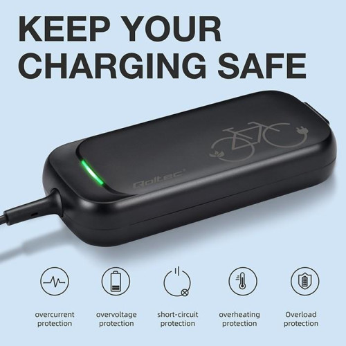 Ładowarka do roweru skutera elektrycznego 36V | 42V | 2A | 5.5*2.5 + wodoodporna + kabel zasilający-16395483