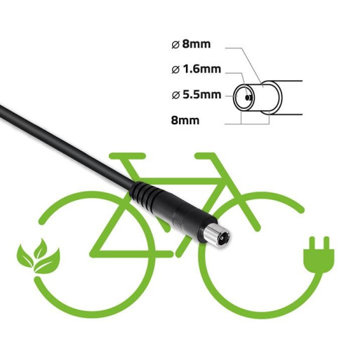 Ładowarka do roweru skutera elektrycznego XIAOMI 36V | 42V | 2A |8.0*.8.0mm+pin | wodoodporna + kabel zasilający-16395