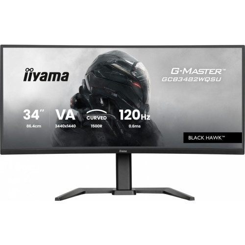 Monitor 34 cale G-Master GCB3482WQSU-B1,VA,UWQHD,120HZ,1500R, 21:9, 500cd,2x5W