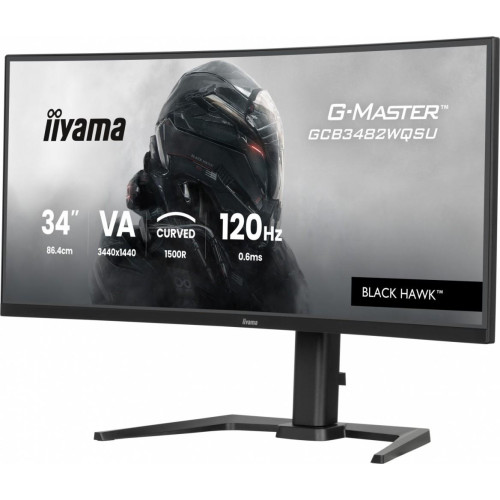 Monitor 34 cale G-Master GCB3482WQSU-B1,VA,UWQHD,120HZ,1500R, 21:9, 500cd,2x5W-16395645
