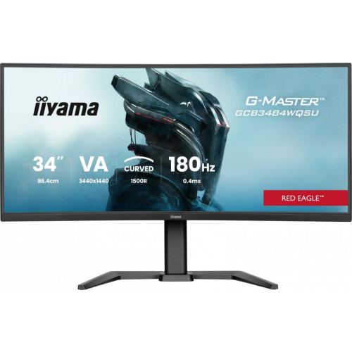 Monitor G-Master 34 cale GCB3484WQSU-B1,VA,UWQHD,180Hz,1500R, 21:9, 500cd/m2, 2x5W