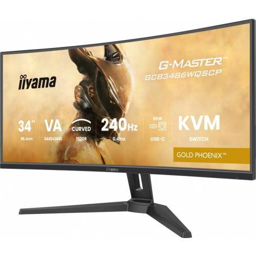 Monitor G-Master 34 cale GCB3486WQSCP-B1,VA,UWQHD,240HZ,1500R,500cd,21:9, USB-C dock 95W, RJ45, 2x5W-16395685