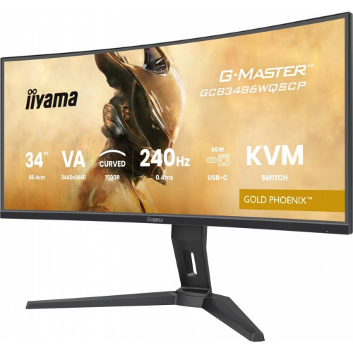 Monitor G-Master 34 cale GCB3486WQSCP-B1,VA,UWQHD,240HZ,1500R,500cd,21:9, USB-C dock 95W, RJ45, 2x5W-16395698