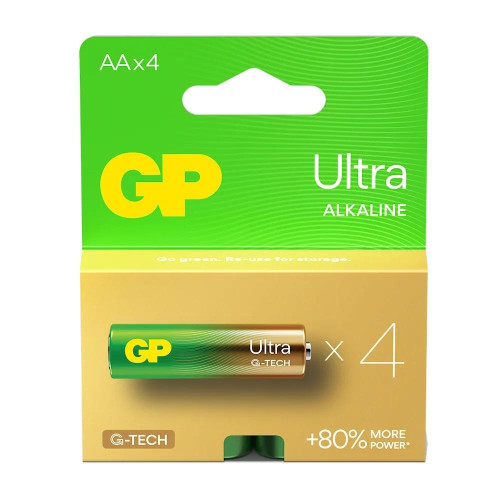 Baterie alkaliczne LR6/AA GP ULTRA 4szt. (G-TECH)