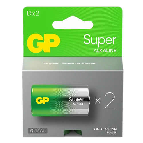 Baterie alkaliczne LR20/D GP SUPER 2szt. (G-TECH)