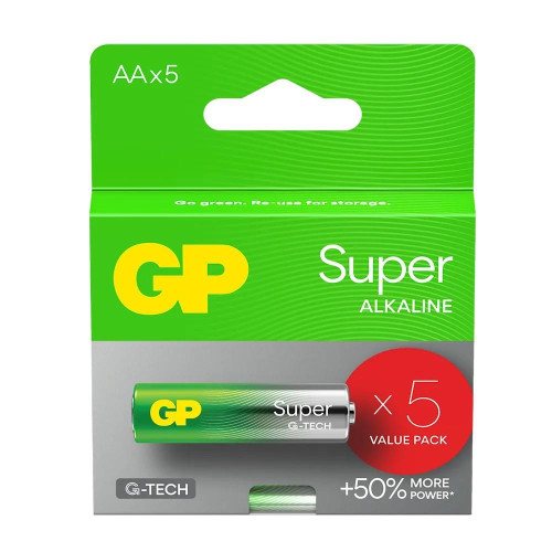 Baterie alkaliczne LR6/AA GP SUPER 5szt. (G-TECH)