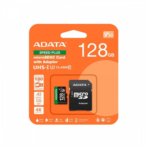 Karta microSD Speed Plus 128GB UHS1 U3 V30 A2 180/160 MB/s-16396496