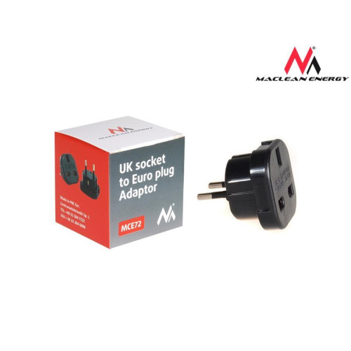 Przejściówka adapter EU na UK MCE72 Czarna-16481254