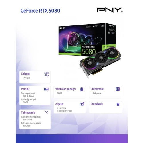 Karta graficzna GeForce RTX 5080 3F ARGB 16GB VCG508016TFXXPB1-16482893