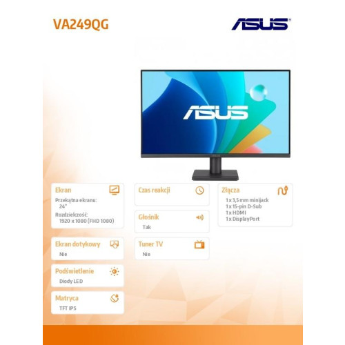 Monitor 24 cale VA249QG IPS 120Hz HDMI DP VGA-16483103