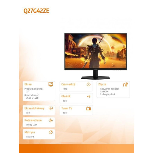 Monitor Q27G42ZE 27 cali Fast IPS 240Hz HDMI DP-16483672