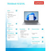 Notebook ThinkBook 16 G8 21SK008QPB W11Pro Ultra 7 255H/16GB/512GB/INT/16.0 WUXGA/Luna Grey/3YRS OS + CO2 Offset-1652782