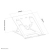 Neomounts NSLS085GREY stojak na laptop Podstawka na notebooka Szary 43,2 cm (17