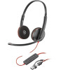 Poly Blackwire 3220 Stereo USB-C Black Headset +USB-C/A Adapter (Bulk)-16599882