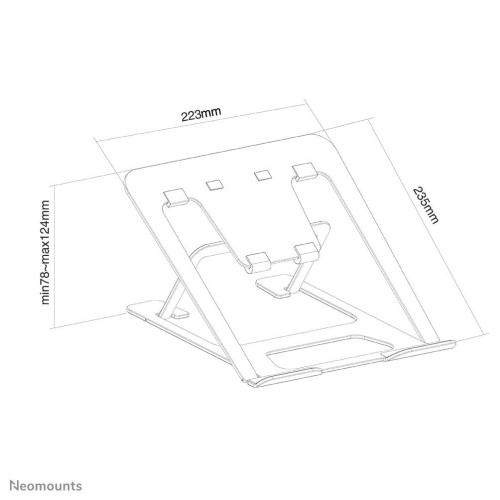 Neomounts NSLS085GREY stojak na laptop Podstawka na notebooka Szary 43,2 cm (17