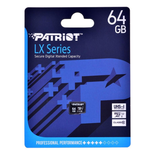 Patriot LX Series microSDHC 64GB Class 10 UHS-I-1656353