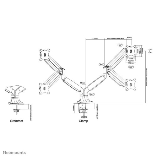 MONITOR DESK MOUNT 10-32