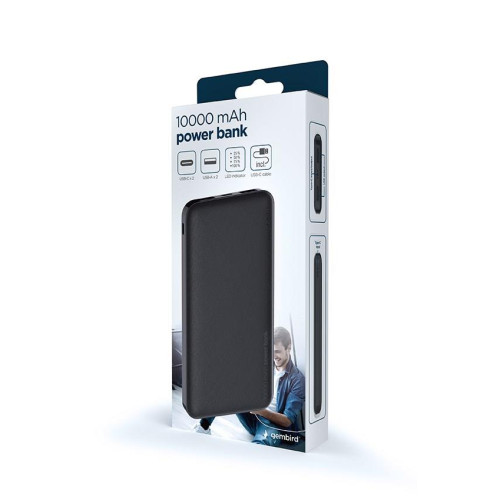 GEMBIRD POWERBANK 10000 MAH 2X USB, CZARNY-16588136
