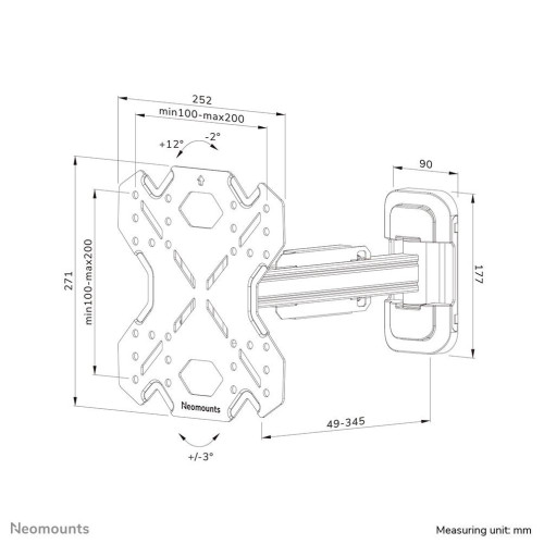 Uchwyt ścienny do telewizora TV SET ACC WALL MOUNT WL40S-840BL12 NEOMOUNTS-16612121