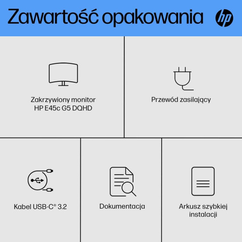 HP Zakrzywiony monitor DQHD E45c G5-16634698