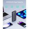 AUKEY POWERBANK 20000MAH, 2X USB-C PD 65W, USB-A 18W, SZARY-16716559