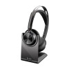 POLY Zestaw słuchawkowy Voyager Focus 2 USB-C-C + przejściówka USB-C/A Adapter + podstawka ładująca-16717549
