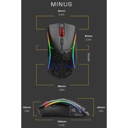 Glorious PC Gaming Race Model D- myszka Po prawej stronie RF Wireless 19000 DPI-16710329