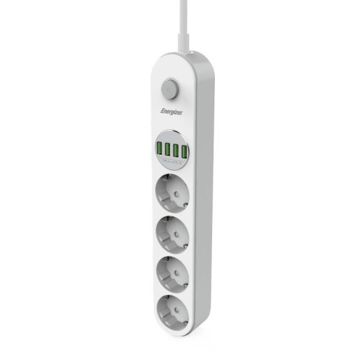 Energizer EPB2500W00EU rozgałęziacz 2 m 4 x gniazdo sieciowe Wewnętrzna Biały-16760590