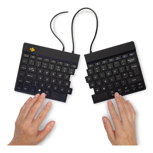 Klawiatura R-Go Split Break ergonomiczna UK-išdestymas juodas-16771164
