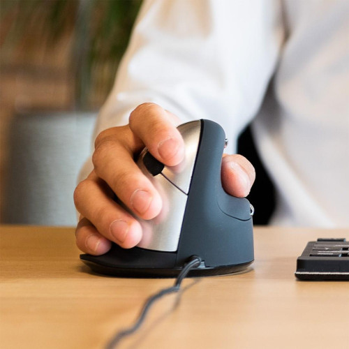 Ergonomiczna mysz R-Go Maus HE ergonomicznie praworęczna USB średnia czarna retail-16771329
