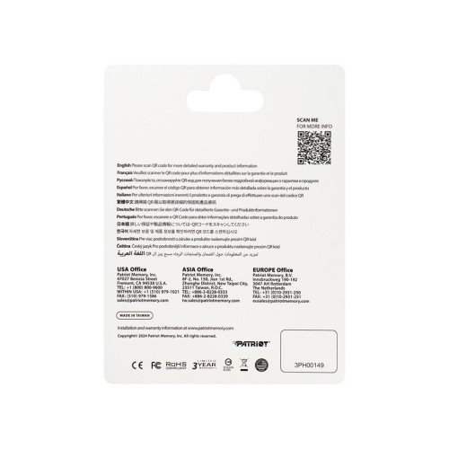 Patriot EP Pro A2 Micro SDXC 512GB 90/80 MB/s V30 U3 Class10-16811872