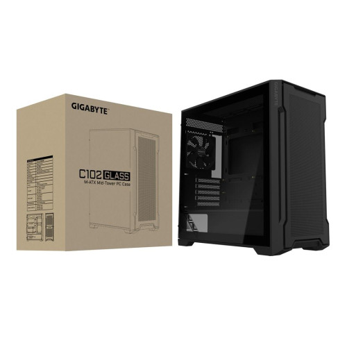CASE MIDITOWER ATX W/O PSU/GB-C102G BLACK GIGABYTE-16849257